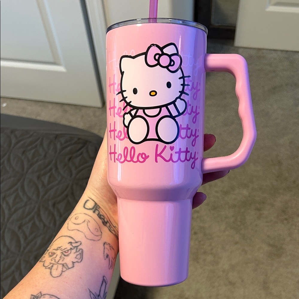 Hello Kitty Pink Tumbler with Handle